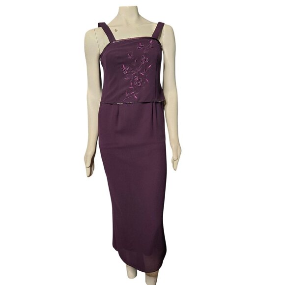 Vintage Y2K Women's 6P Formal Prom Wedding Guest Mother of Bride Beaded Embroide - Picture 1 of 13